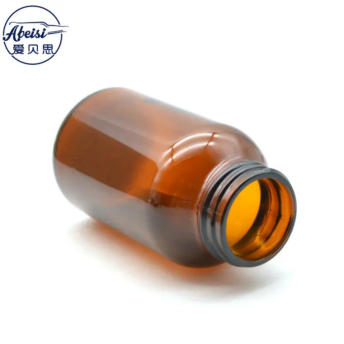 Amber Glass Apothecary Foaming Soap Dispenser Bottle with Matt Black Metal Pump