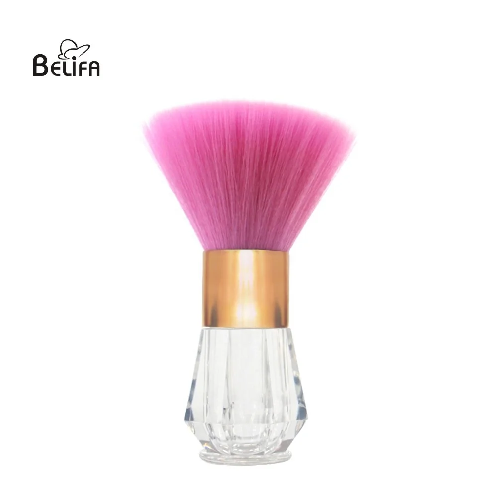 Belifa dispensing makeup cosmetics large big body blusher refillable empty loose powder container with brush