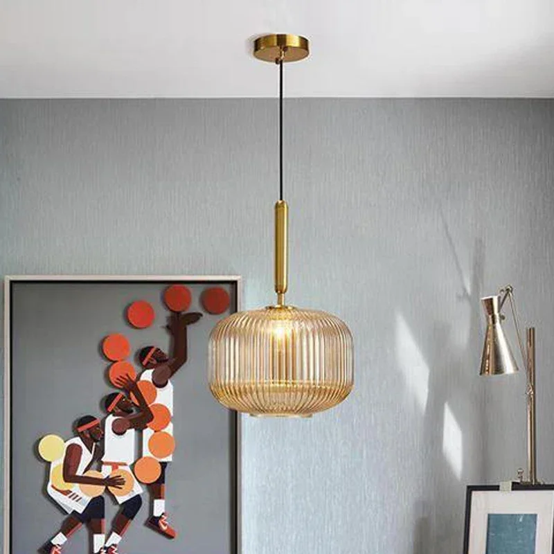 Nordic Glass LED Pendant Lights Creative Living Room Lamp Simple Bedside Lamp Hanging Loft Lighting Chandeliers Lampara