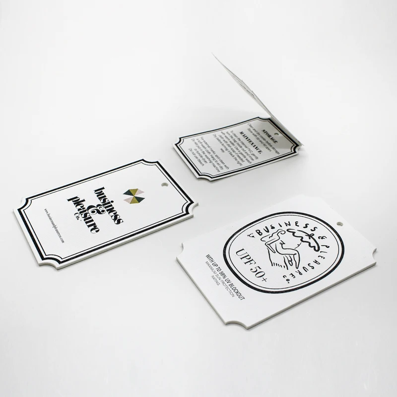 Custom clothes hang tags Dutch White Cardboard hang Tag