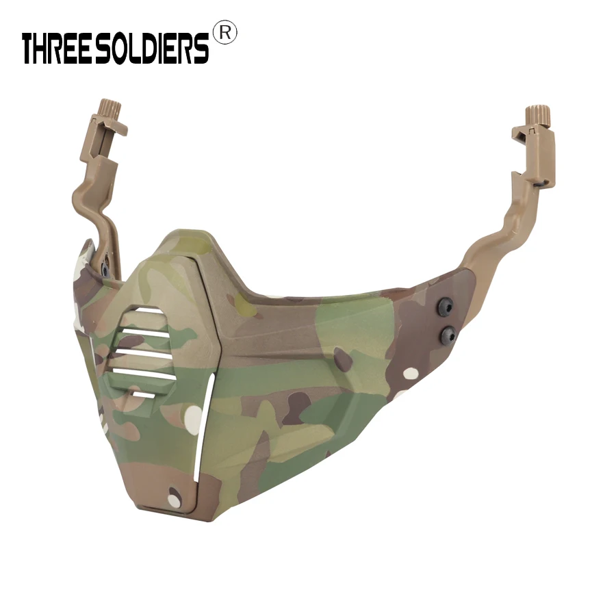 Tactical Half Face Mask For OC Style Helmet Rail Airsoft Mask