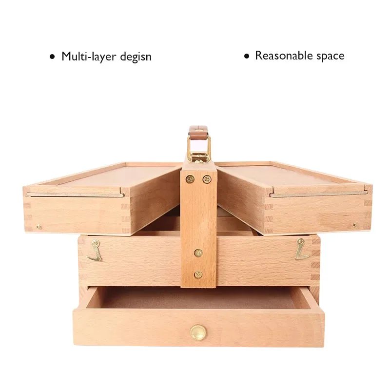 Art Drawing Painting Supply Desktop Table Easel Wooden Sketch Box