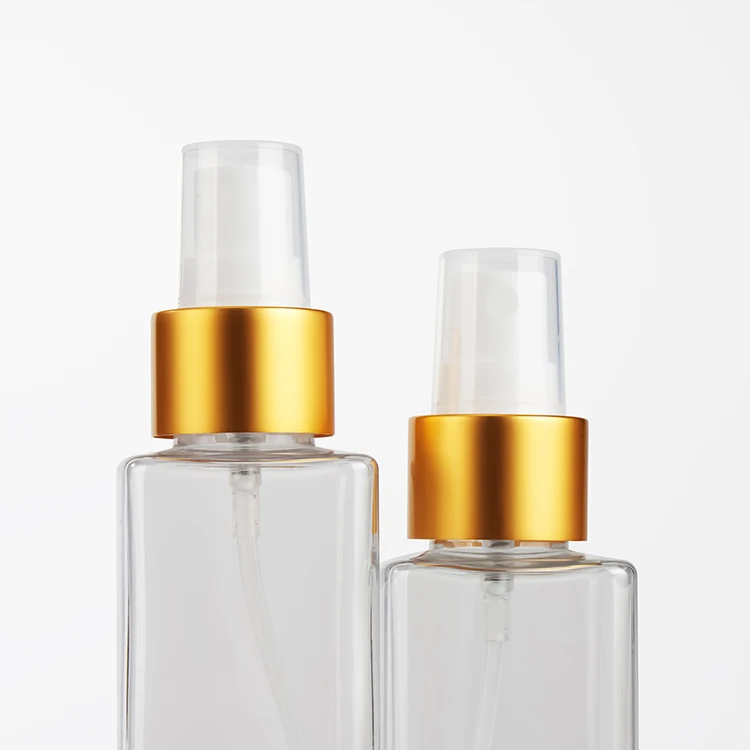 Top Wholesale Industrial Foam Cosmetic Non Spil Pump Spray Dispenser Mister matte gold Aluminum Collar Lotion Pump Sprayer