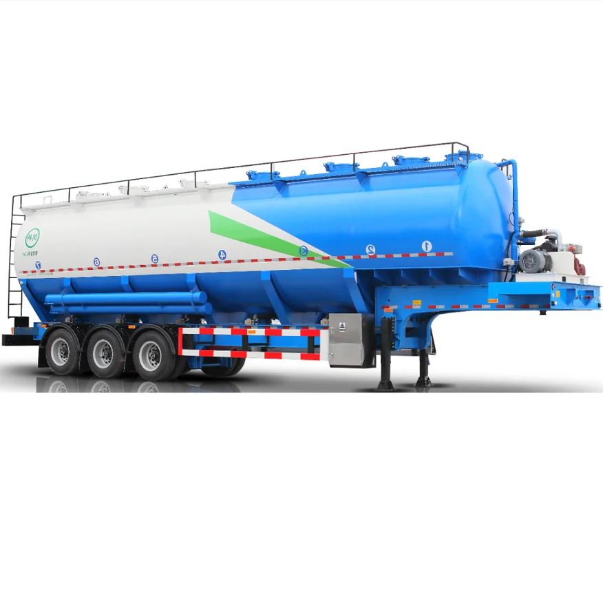 pneumatic bulk feed trailer animal bulk feed delivery tank conveyor transport trailer truck