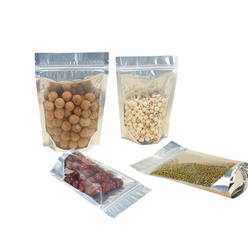 Free Sample Strong Sealing Zip Bags Plastic Stand Up Pouch Food Packing Aluminum Foil Coating Custom Plastic Bag