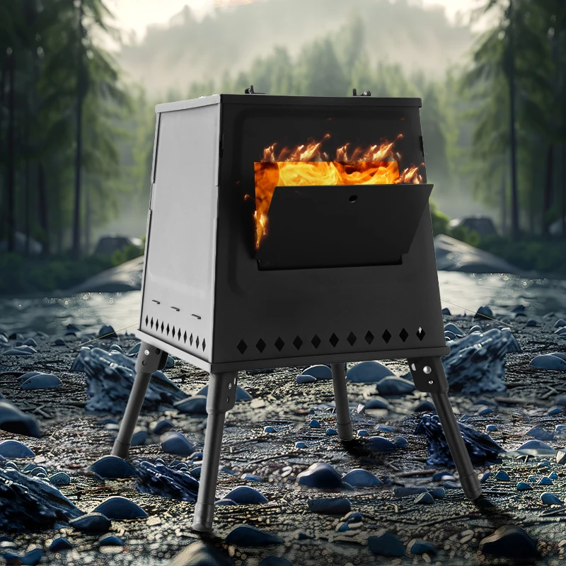 Wholesale Foldable Bbq Smokeless Heating Cooking Furnace Portable Burning Camping Stove