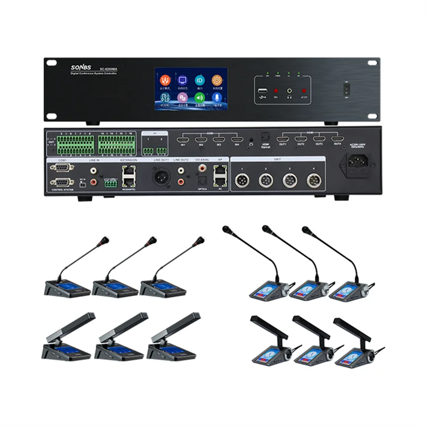 high end professional wired discussion conference system gooseneck conference room table microphone round