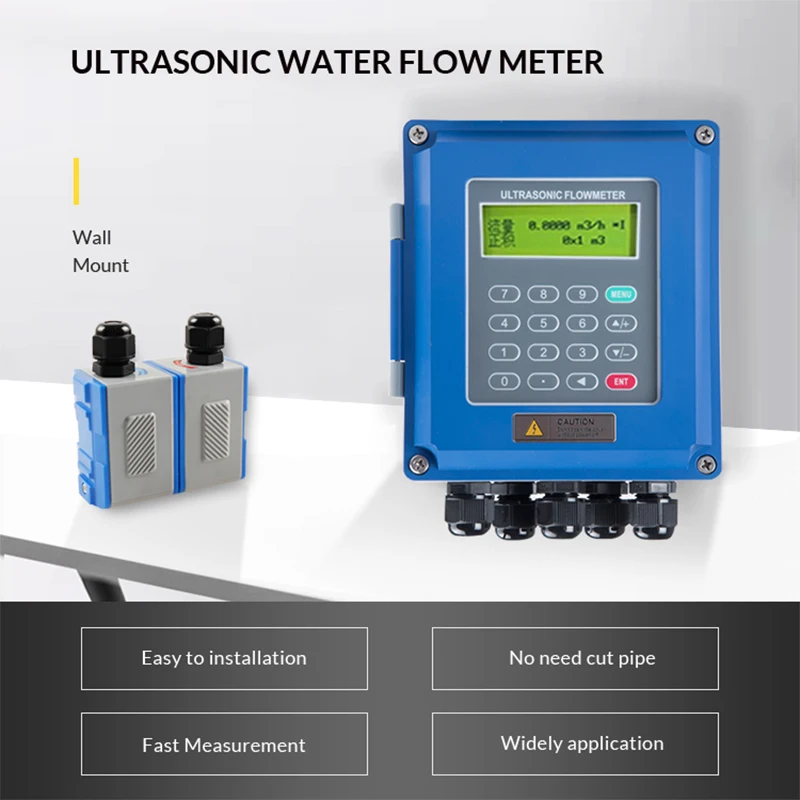 Wall Mounted Ultrasonic Flow Meter Measurement Sensor Flowmeter Sensor Price