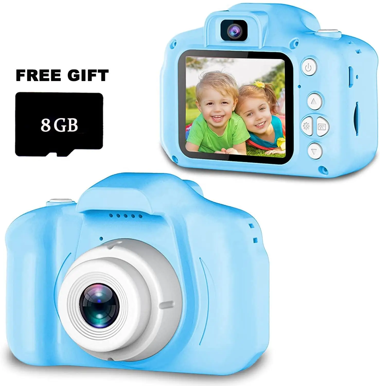 Cute Cartoon Kids Instant Camera Children Fun Christmas Gift Digital Camera Built-In Games 2.0 Inch X2 Kids Photo Camera