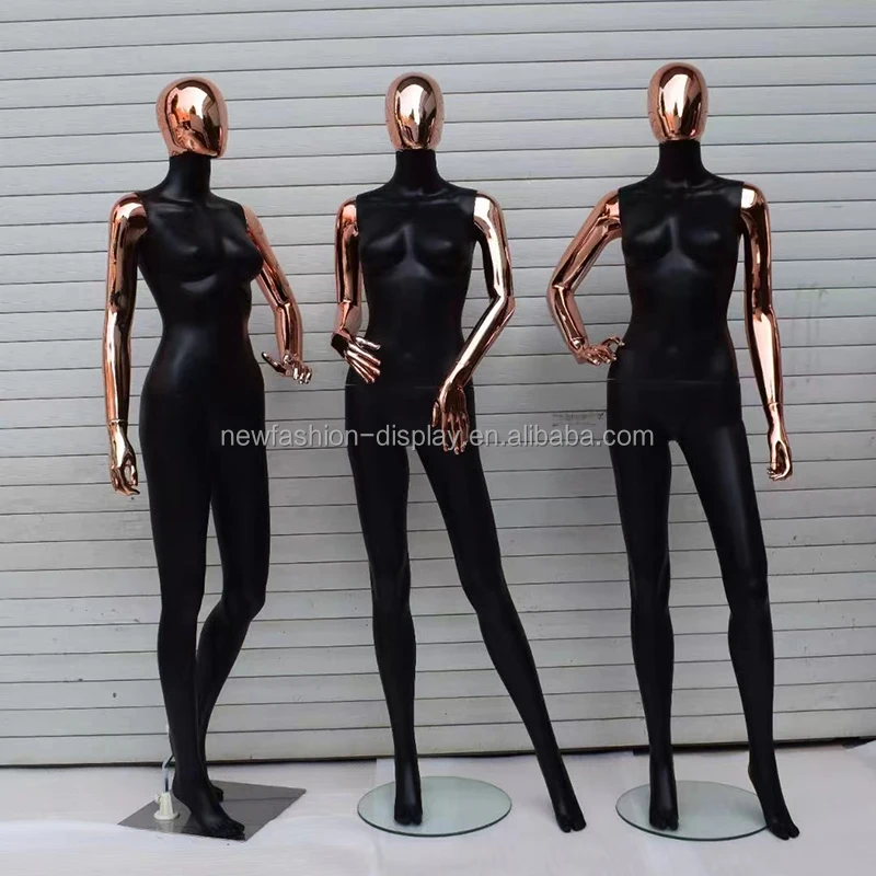Wholesale Price Women Dress Form Whole Mannequins Display Clothing Plastic Black Chrome Rose Gold Female Mannequins Full Body