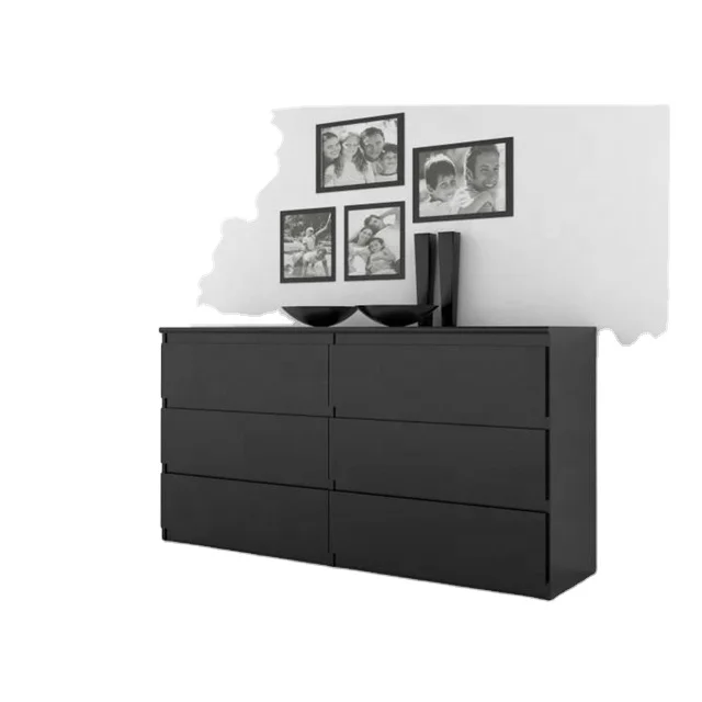 Hot Sale Modern Wood Chest Of 6 Drawer storage Cabinet