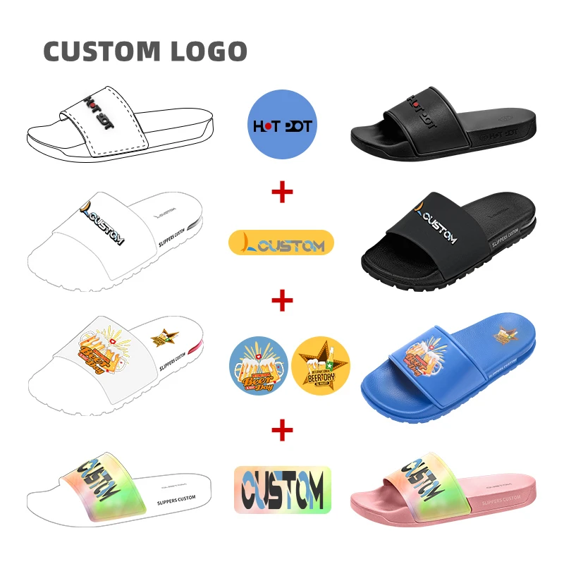 Designer Unisex Slippers For Men Custom Logo Slides With Custom Blank Slippers Footwear Women Slides Custom Men Slides With Logo