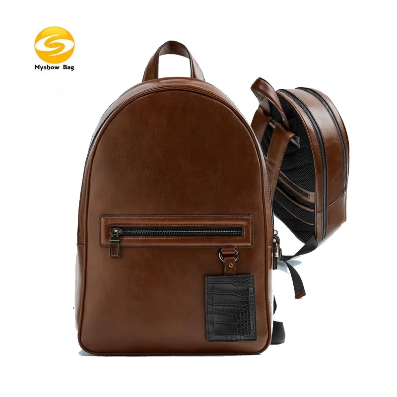 15.6inch Business PU Leather Anti Theft Laptop Backpack for Men,Laptop & Tablet Travel Business Backpack,LOW MOQ college bookbag