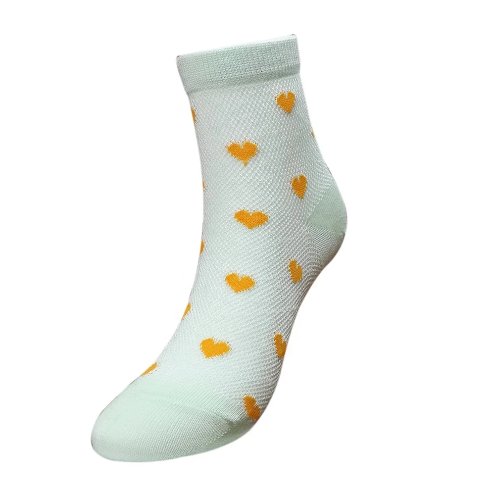 White nylon mesh socks customized for