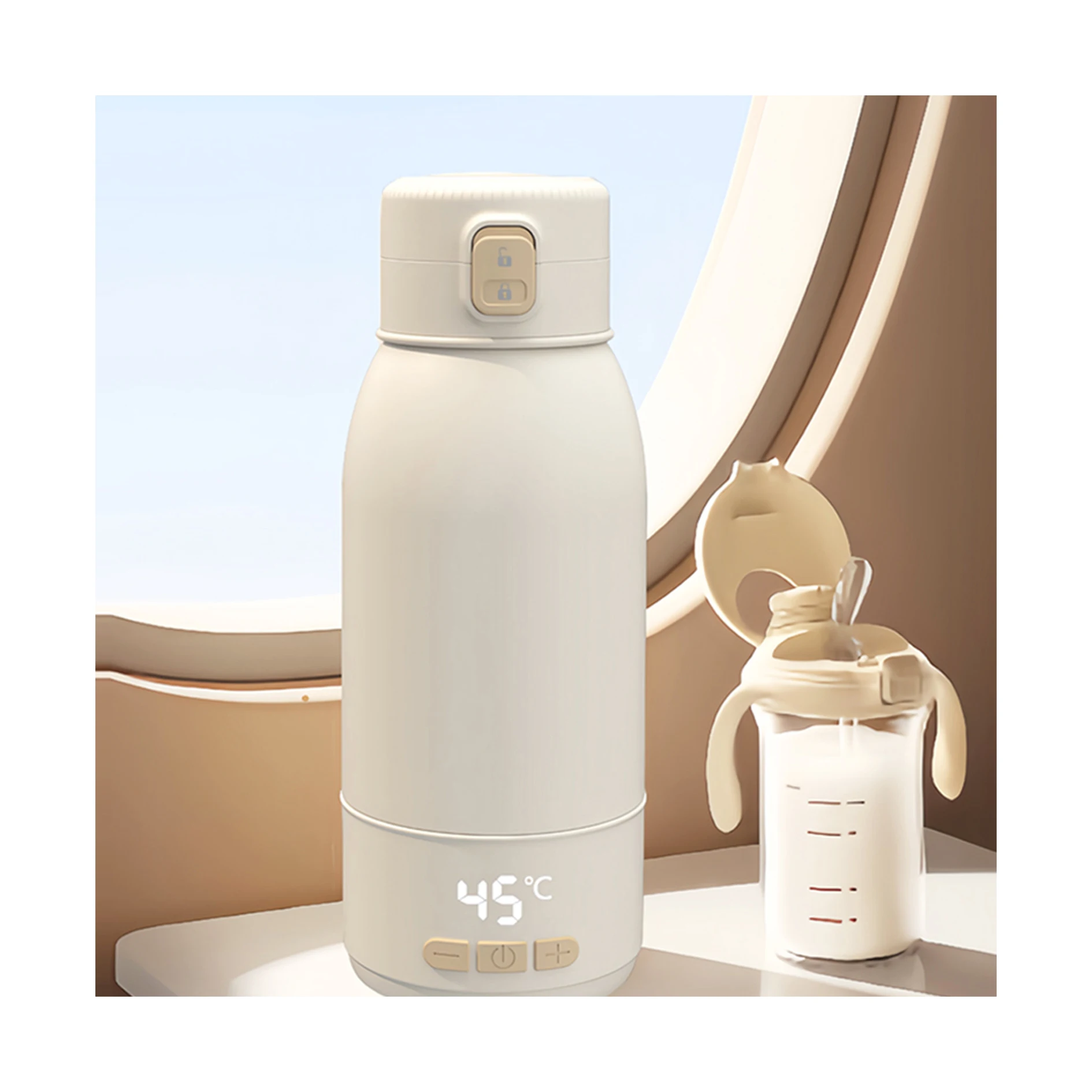 Amaz0n hot selling 500ml JR08 baby bottle warmer wireless milk warmer portable for baby feeding