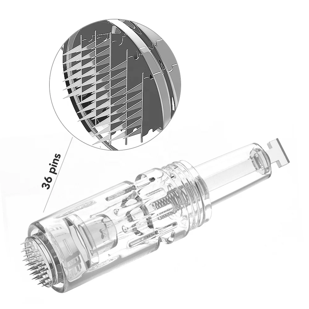 OstarBeauty Customized Derma Pen Screw Needles and Nano Cartridge 1 3 7 9 12 24 36 42 Nano 3D 5D Pins Stainless Steel Tips