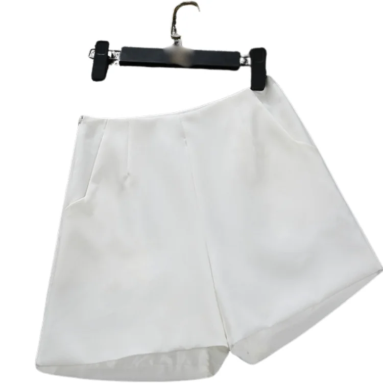 Wholesale New Fashion Women Hot Suit Shorts Pants Solid Color Lady Slim A-line All-match Summer Black Casual Suit Shorts