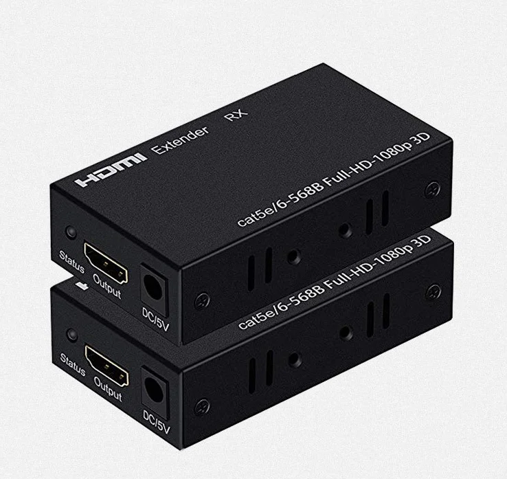 1080P 3D 196ft over Single CAT5e/6 LAN RJ45 hdmi extender Extend 60m Transmitter and Receiver