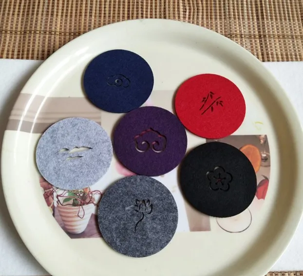 Factory direct sales Custom colors available Plate liner One hundred percent polyester Round Felt Coaster