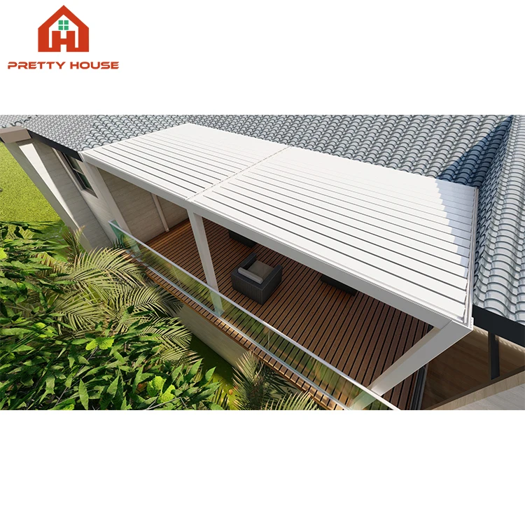 luxury outdoor remote control system aluminum patio pergola