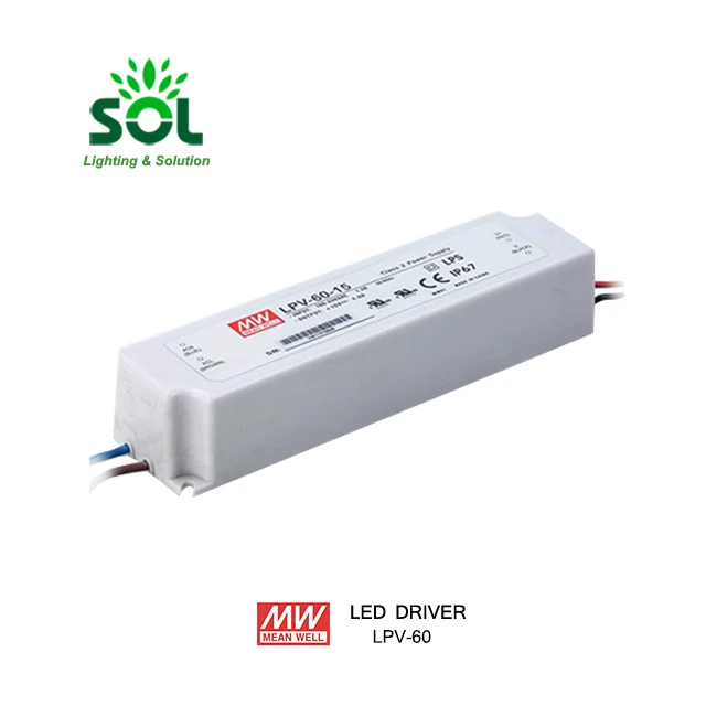 Meanwell LPV-60-24 постоянное напряжение 60 Вт 24 водостойкый LED светодиодный
