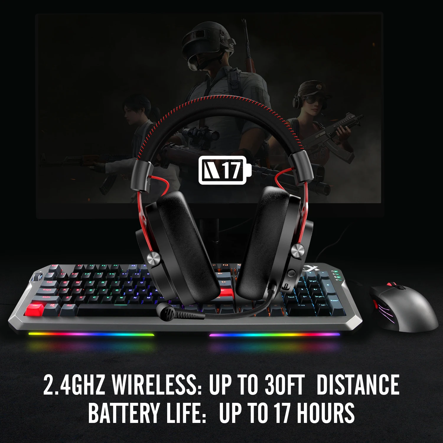 NUBWO G03 игровые 2.4G беспроводное устройство наушники whit Mic Deep Bass ps4 гарнитура PC регулируемая повязка на