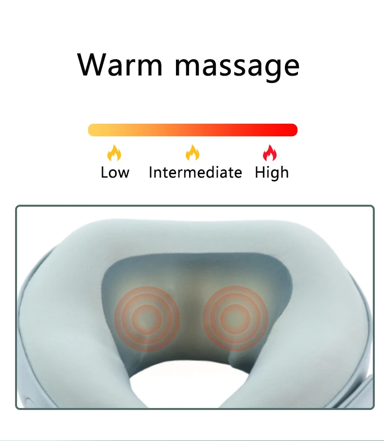 U Neck Massager Cervical Vertebra Massager Neck Shoulder Kneading Massage Pillow Trapezius Neck Hot Compress Gift