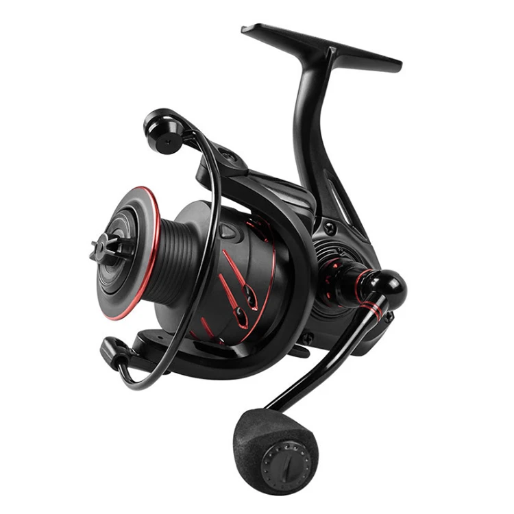 NEW OEM Fishing Reel Carp Fishing Full Metal Spool Spinning Reel 5.0:1 Max Drag 10Kg Power Sea Carp Fishing Reel Black