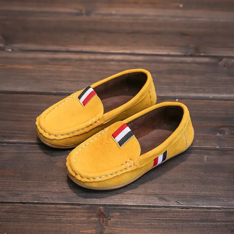 Детские Лоферы обувь с мягкой подошвой удобные весенне-осенние детские кожаные лоферы обувь