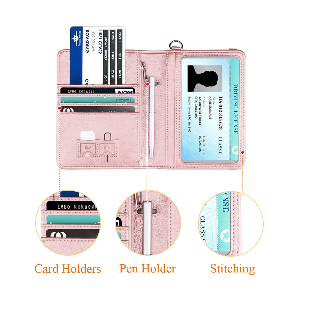 Water Resistant Passport Holders Travel Passport Wallet Holder Customised Passport Cover