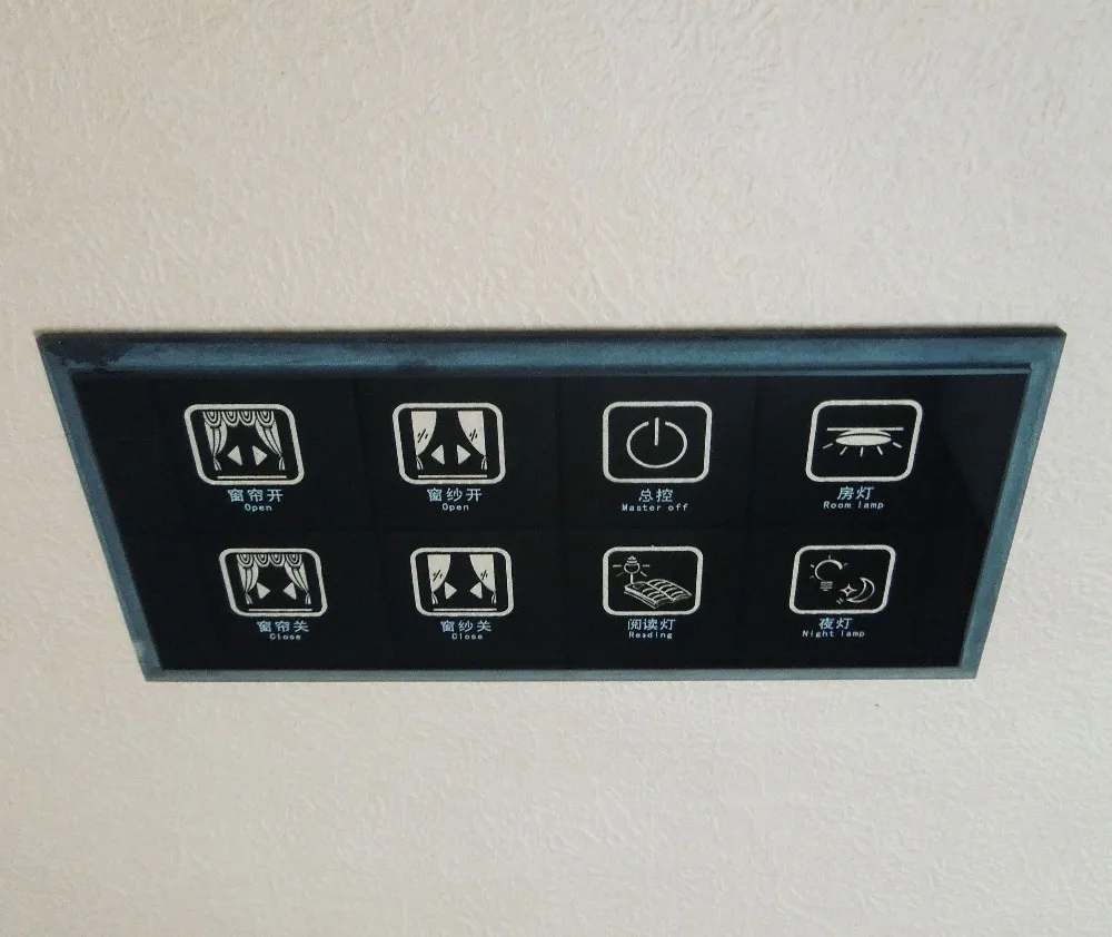 
Customized smart table top silk screen decoration control switch panel 