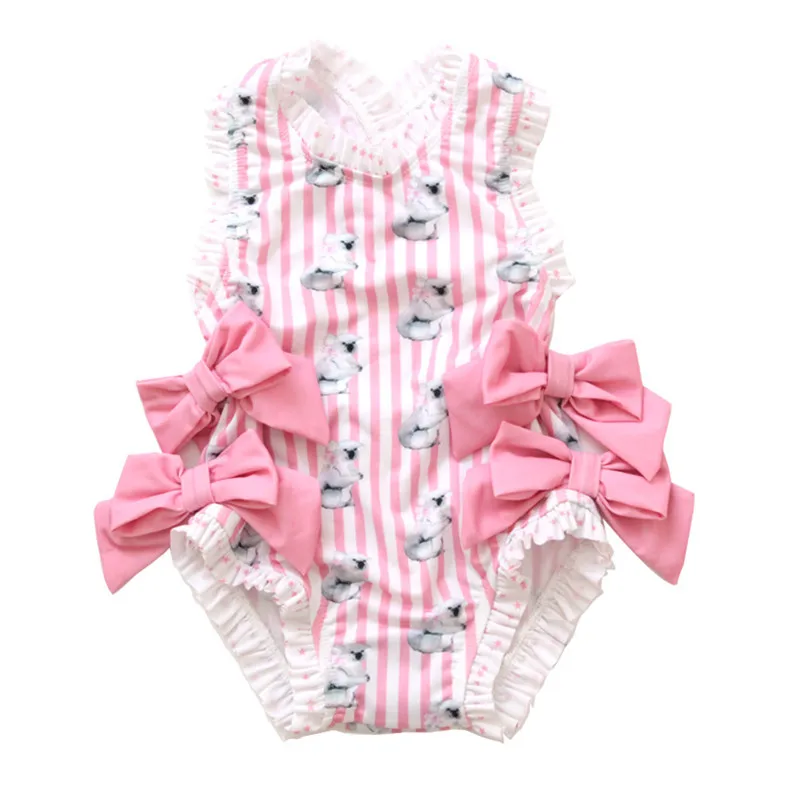 New products summer kids swimwear bikini lovely printing swimming kid for girls wholesale fashion swimwear for kid