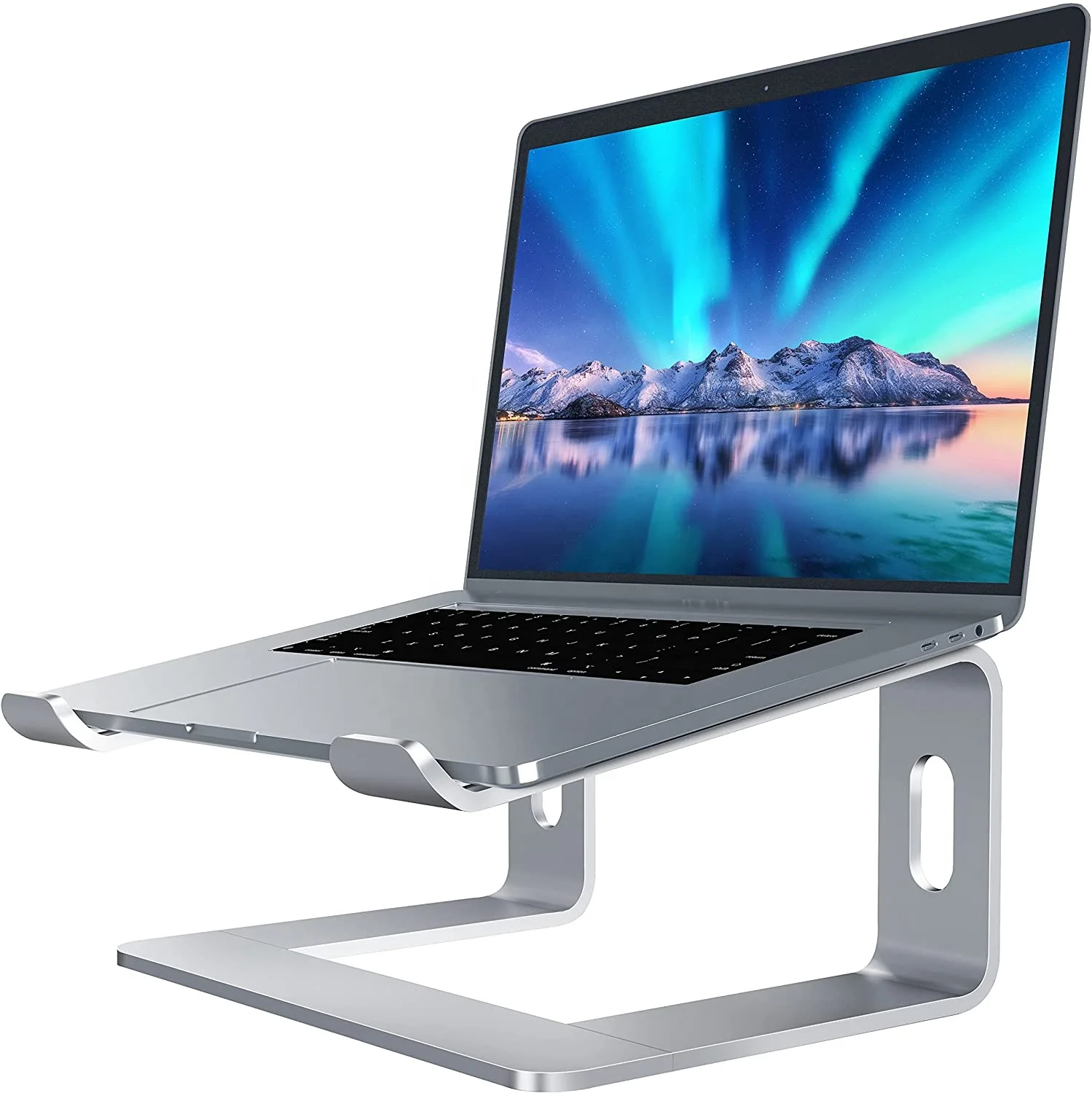 Laptop Stand Aluminum Computer Riser Ergonomic Laptops Elevator for Desk Metal Holder Compatible with 10 to 15.6 Notebook
