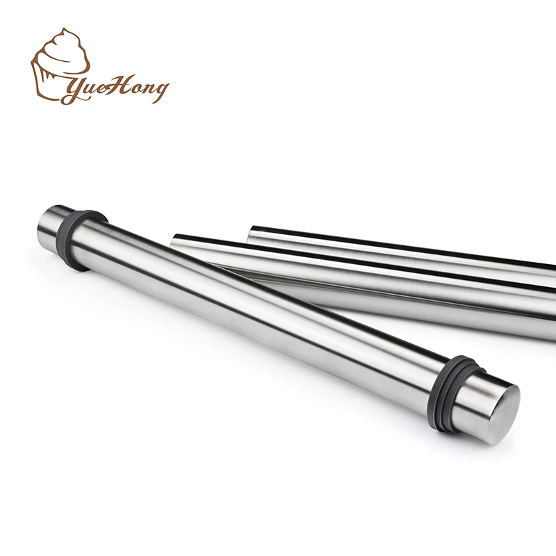 Скалка из нержавеющей стали с толстыми кольцами для выпечки, регулируемая Скалка