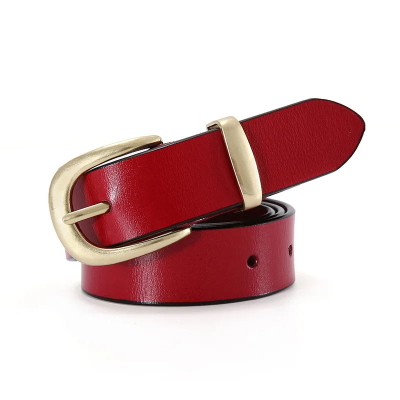 2023 Female genuine leather pure cowhide casual jeans belt fashion ins wind belt female simple Korean pants belt