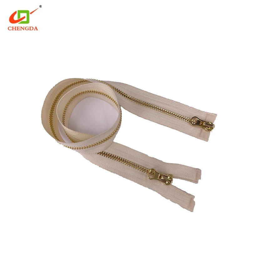 CHENGDA Metal zipper open end brass zipper close end zip two way 3# 5# 8# copper rose gold silver gunmetal zipper