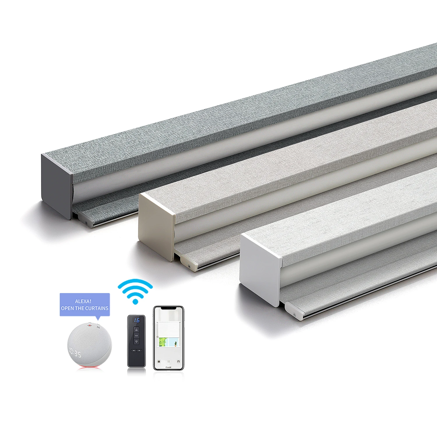 100% Blackout Blinds Electric Auto Smart Blinds Windows Horizontal Motorized Roller Blinds For Windows