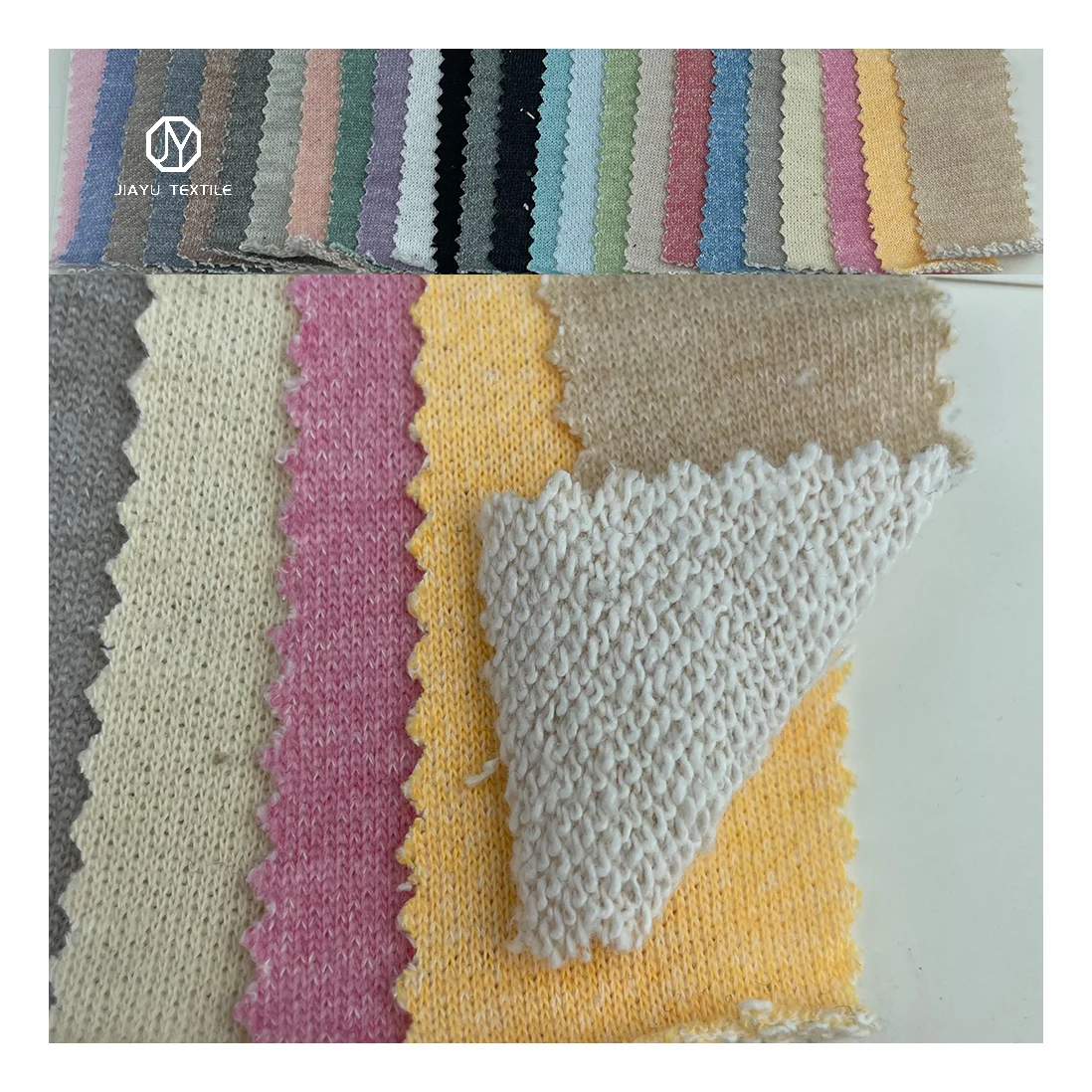 Chinese supplier 250gsm French terry cotton polyester knitted fabric for making sweatshirts hoodie