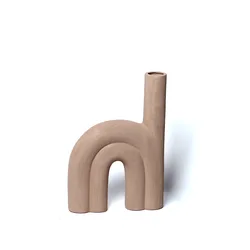 Rural Morandi Simplicity Style Irregular Design Flower Arrangement Home Decor Ceramic Vase