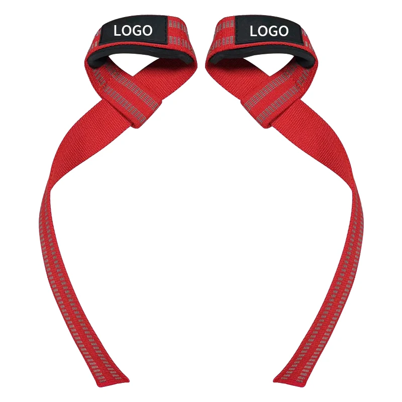 Hot Sale Unisex Custom Logo Gym Fitness Non-Slip Weightlifting Strap Wrist Straps for Strength Training and BodyBuilding