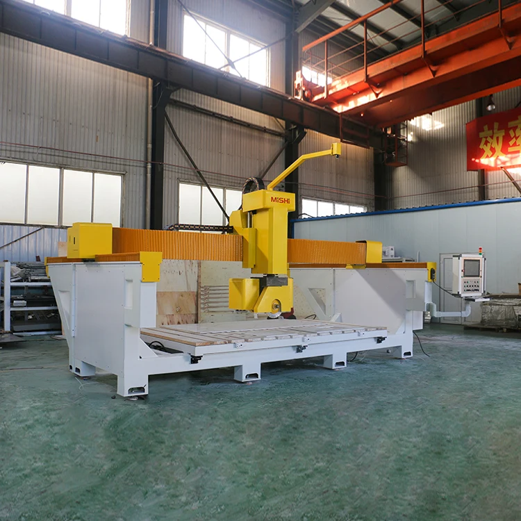 MISHI China Supplier 5 Axis CNC Stone Cutting Bridge Saw Machine For Marble Granite Quartz Kitchen Countertop