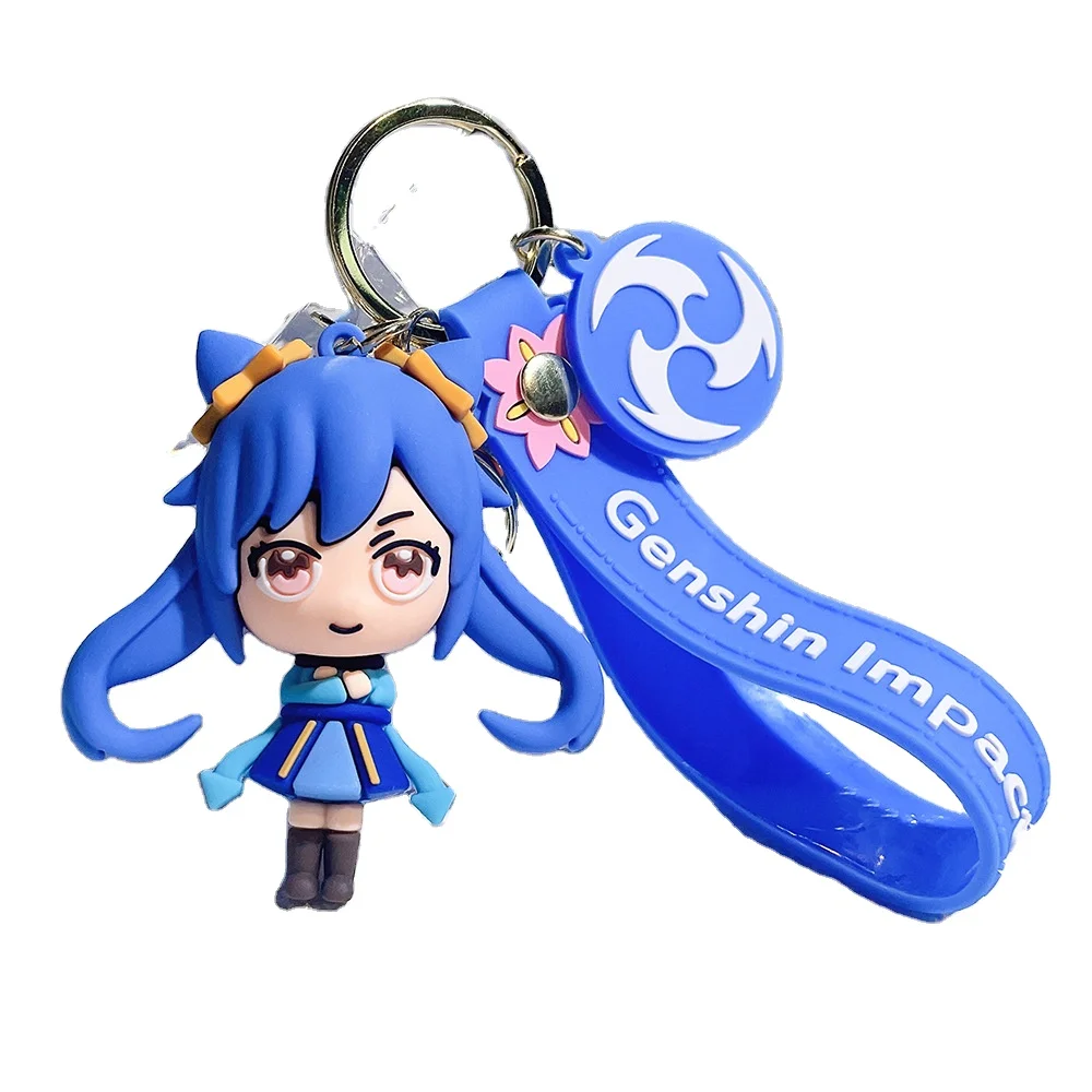 TCXW042701  Genshin Impact 3d Silicone Keychain Hot Selling Game Key