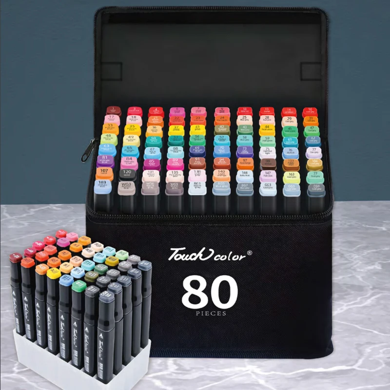 
Customize Colorful Permanent Marker Pen 285 Colors Optional Alcohol-based Art Marker Pen PCCS Color System 