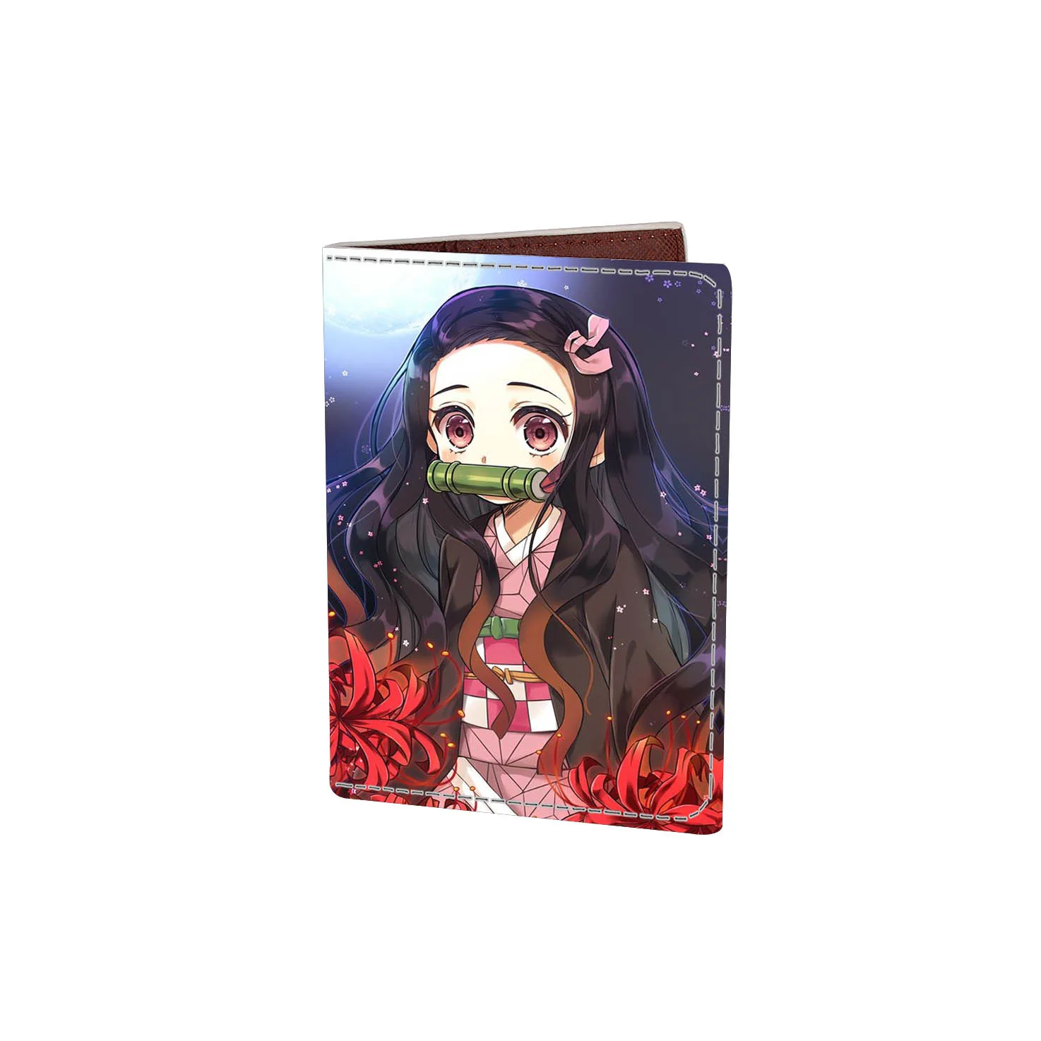 Кожаный чехол для паспорта Kimetsu No Nezuko Tanjirou косплея