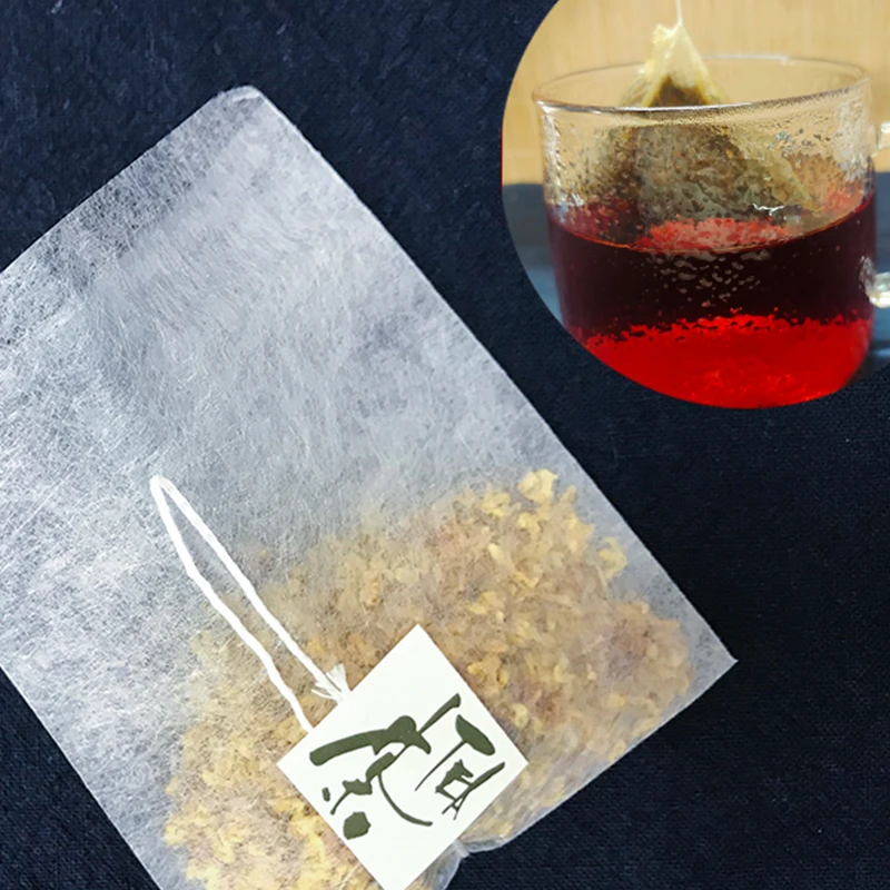 Customized Teabags hot seal corn fibers filter bag coffee tea bags