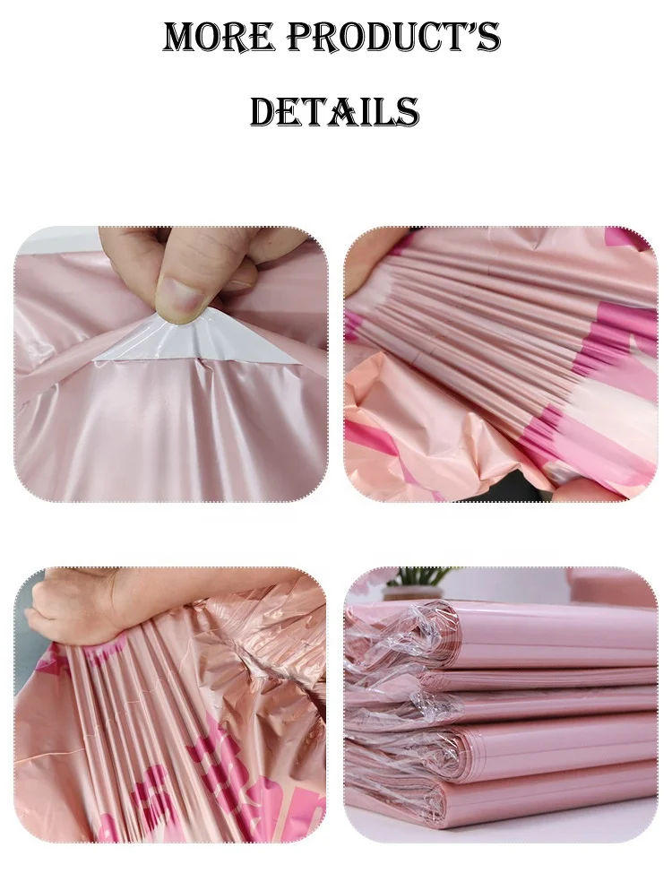 Ready to ship high quality cheap THANK YOU rose gold shipping mailer bag express pouch for clothes shoes and boxes shipment