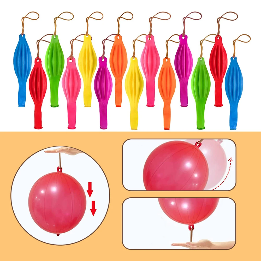 Punching Balloon Heavy Duty Party Favors For Kids  Bounce Balloons with Rubber Band Handle Birthday Party Punch Balloons