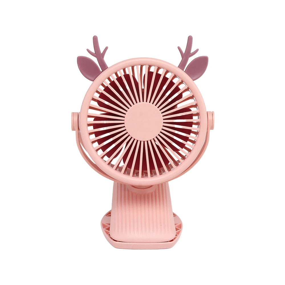 3 Speed Portable USB Rechargeable Small Fan  Air Circulating Cooling Handheld Mini Fans with Vertcal Clip and Night Light