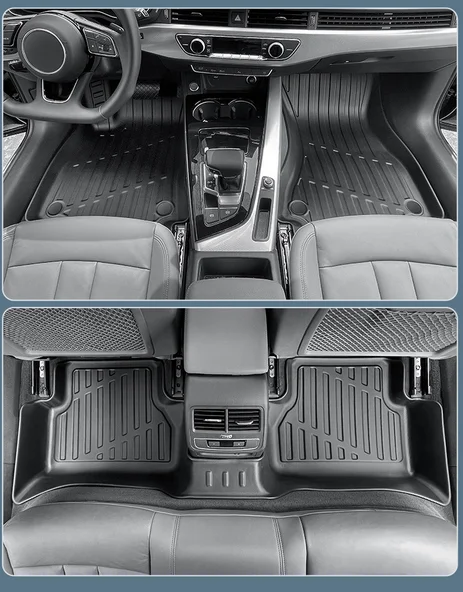 Foot Pad Interior Accessories 3D TPE Antislip Car Mat Car Floor Mat Rear Cargo Boot Liner Trunk Mat For Audi A4 Avant 2021-2023