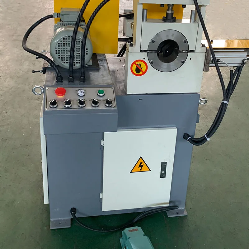Automatic double head chamfering machine Round pipe and round bar beveling machine
